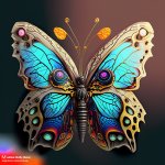 Firefly realistic butterfly with alien pattern wings 70160.jpg